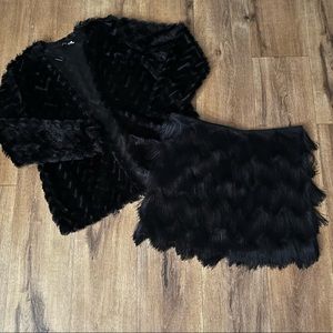H&M two piece fringe skirt set